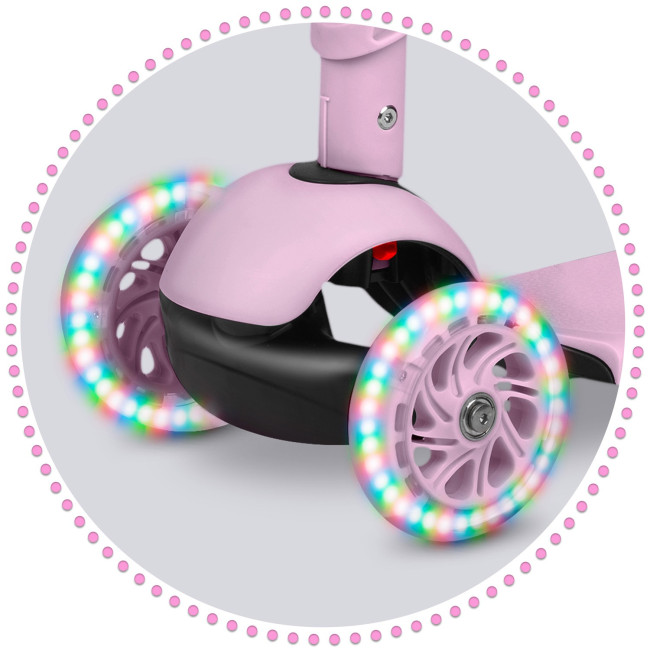 Самокат детский трехколесный Ricokids Cubi розовый