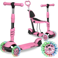 Самокат детский трехколесный Ricokids Todi розовый
