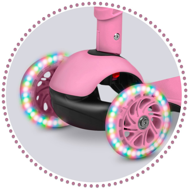 Самокат детский трехколесный Ricokids Todi розовый