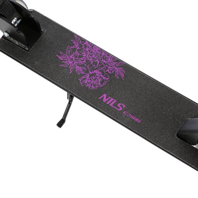 Самокат складной Nils Extreme HM603, черно-розовый