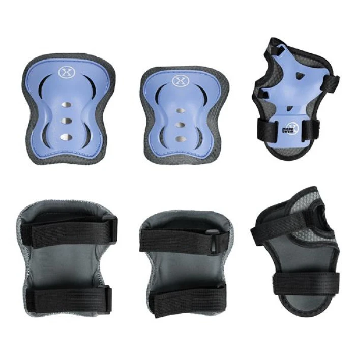 Роликовые коньки с комплектом защиты NILS EXTREME Moonbeam NA0189 размер S 31-34, черно-синие