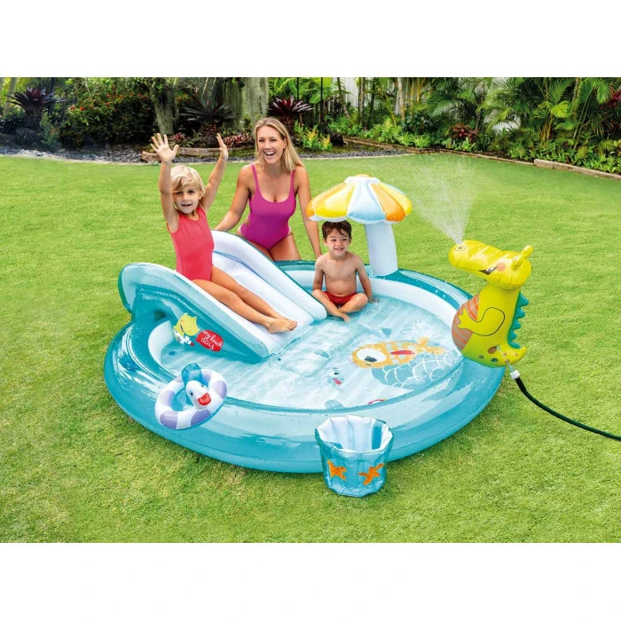 Надувний ігровий майданчик Крокодил Intex 57165 201x170x84 см