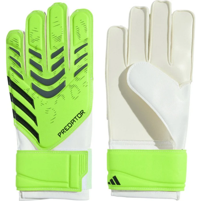 Рукавички воротарські Adidas Predator Training limonkowe JN5362 р. 6, біло-зелені