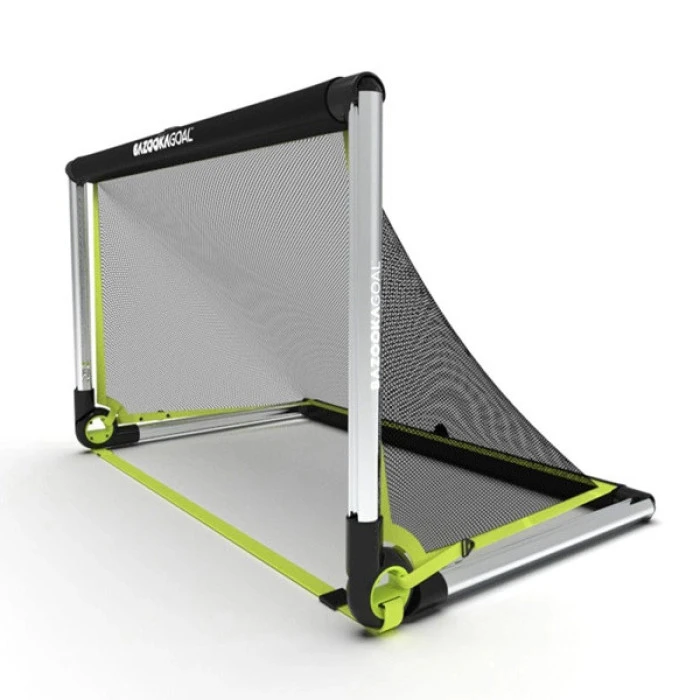 Ворота футбольные алюминиевые BAZOOKAGOAL 120 x 75 см, черно-желтые.