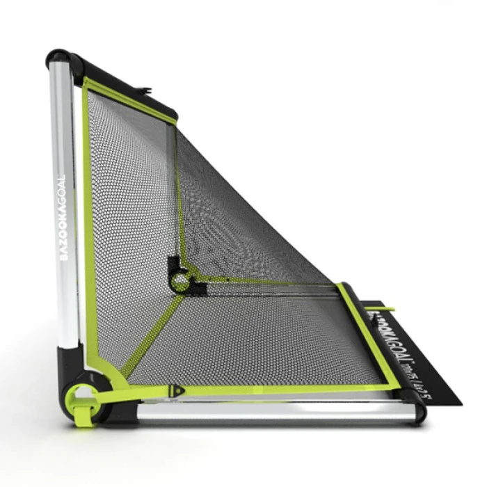 Ворота футбольные алюминиевые BAZOOKAGOAL 120 x 75 см, черно-желтые.