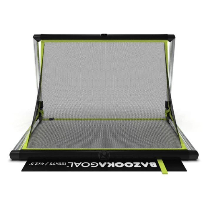 Ворота футбольные алюминиевые BAZOOKAGOAL 120 x 75 см, черно-желтые.