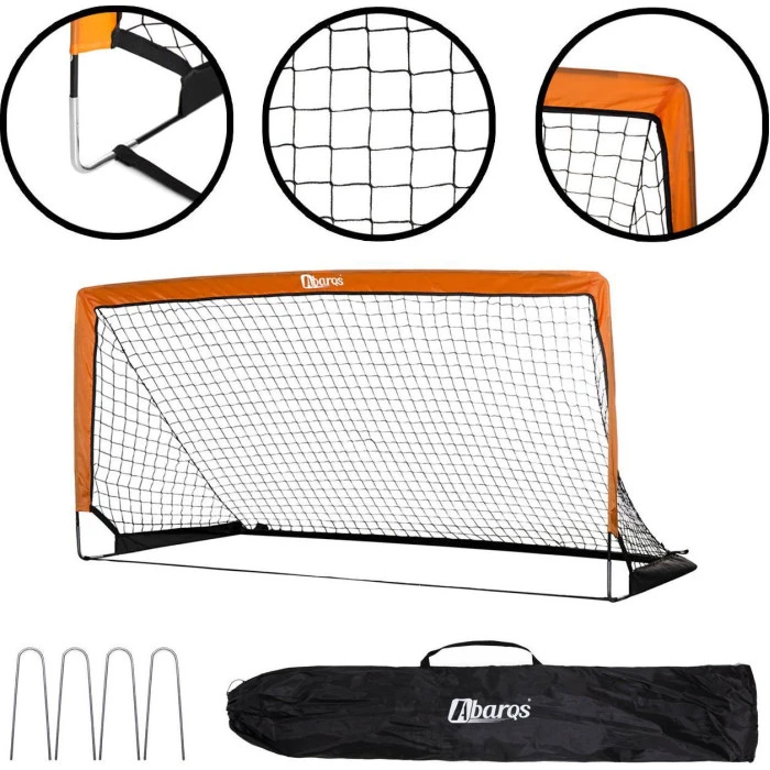Ворота футбольные Abarqs 205 см, оранжевые