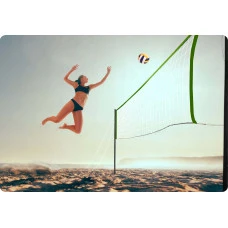 Сітка волейбольна Neo-Sport 1498 570 х 55 см, чорно-зелена