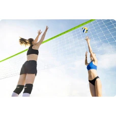 Сітка волейбольна Neo-Sport 1498 570 х 55 см, чорно-зелена