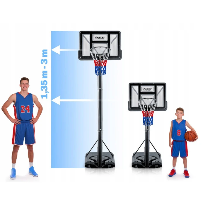 Стойка для баскетбола Neo-Sport NS-282 135-300 см, черная