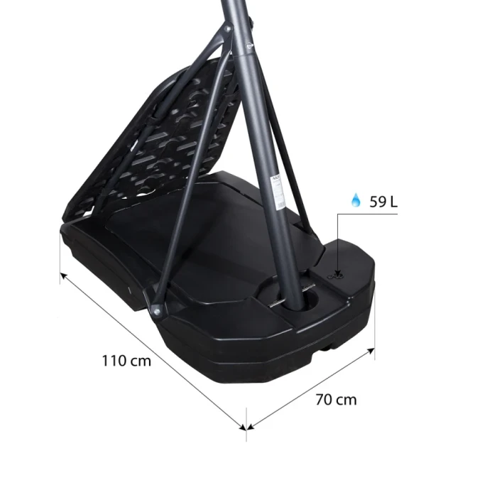 Устойчивая баскетбольная NILS ZDK520 305 см, черная