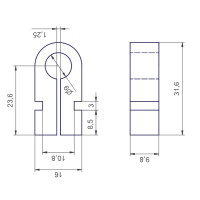 Зажим омега-сетка (100 шт.)