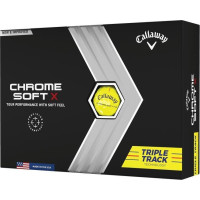 Мячи для гольфа Callaway Chrome Soft X Triple Track 12 шт, желтые