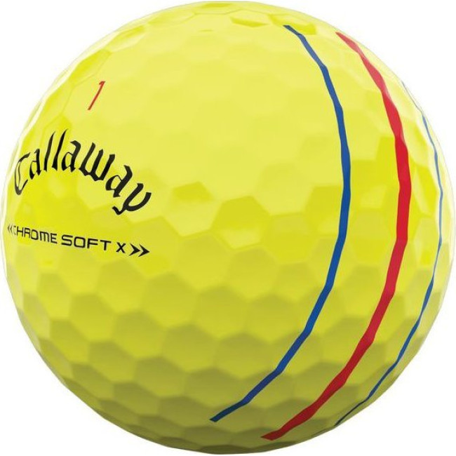 Мячи для гольфа Callaway Chrome Soft X Triple Track 12 шт, желтые
