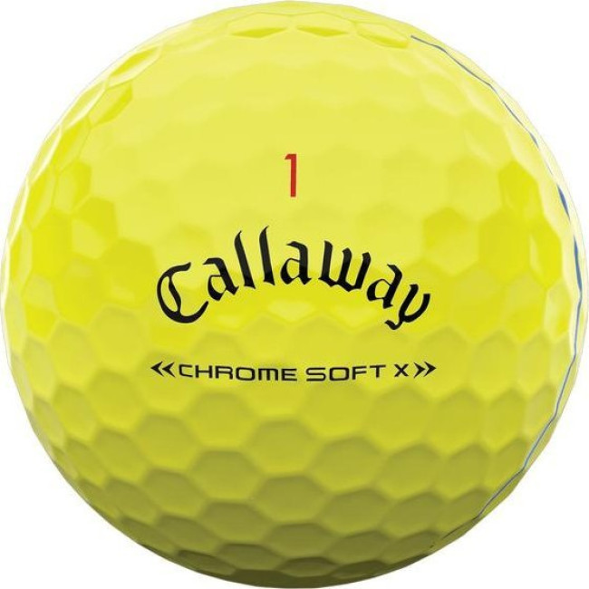 Мячи для гольфа Callaway Chrome Soft X Triple Track 12 шт, желтые
