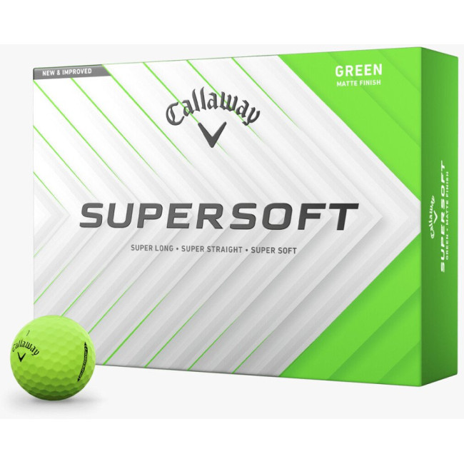 Мячи для гольфа Callaway Supersoft 12 шт, зеленый