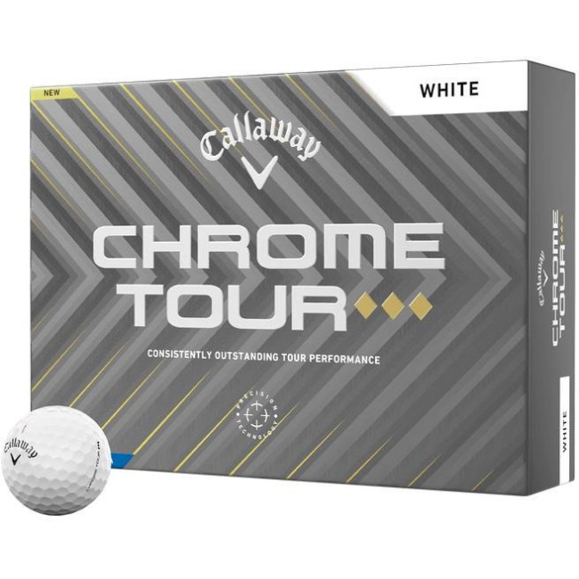 Мячи для гольфа Callaway Chrome Tour Triple Diamond 2025 12 шт, белые