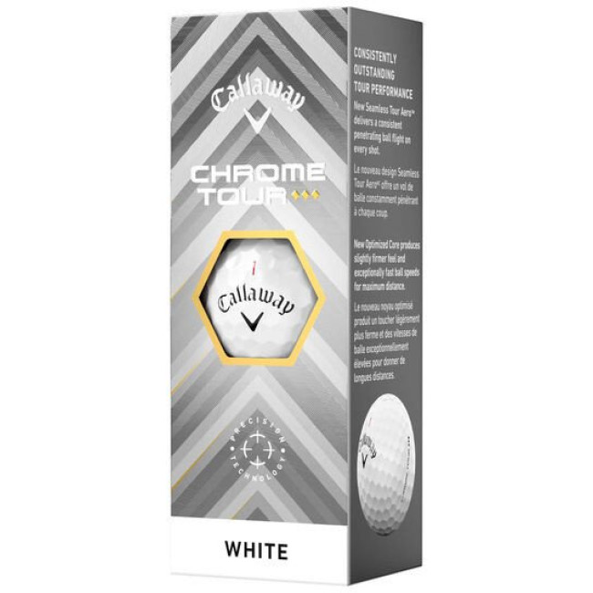 Мячи для гольфа Callaway Chrome Tour Triple Diamond 2025 12 шт, белые