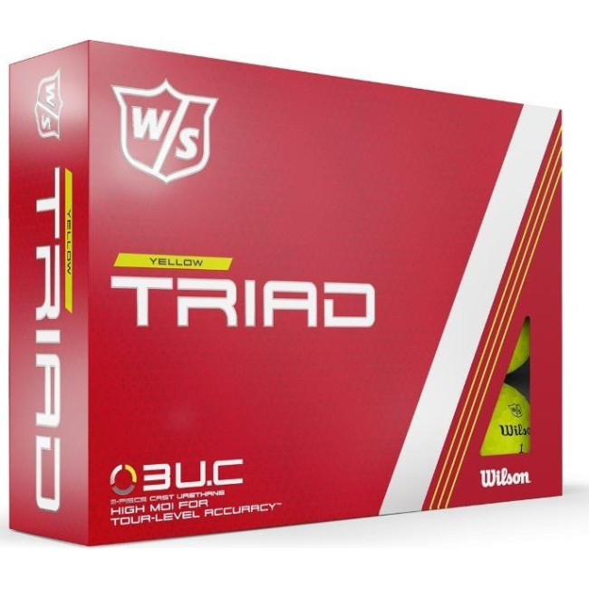 М'ячі для гольфу Wilson Staff TRIAD 12 шт, жовті