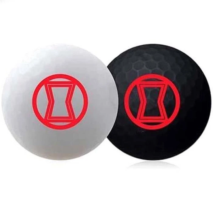 Мячи для гольфа Volvik Marvel BLACK WIDOW 4 шт, черно-серые