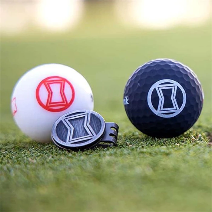 Мячи для гольфа Volvik Marvel BLACK WIDOW 4 шт, черно-серые