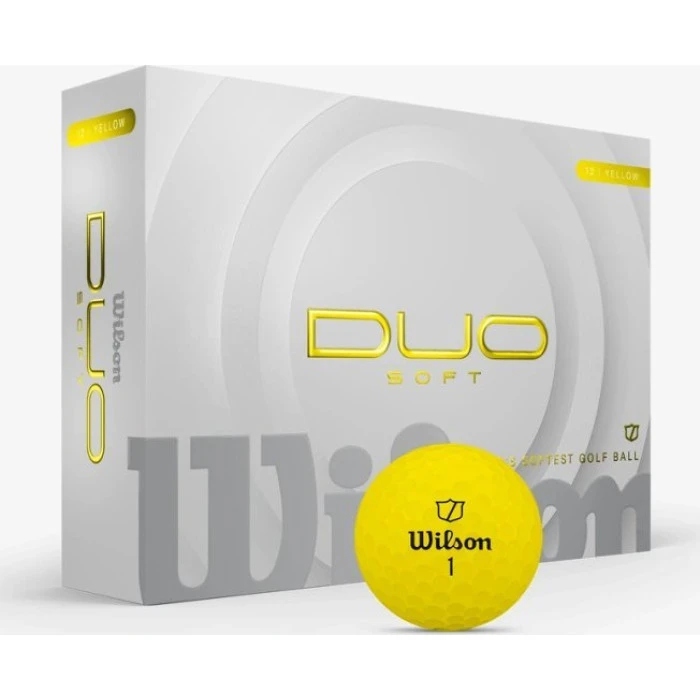 М'ячі для гольфу Wilson Duo Soft 2025 12 шт, жовті