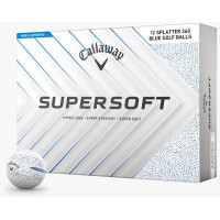 Мячи для гольфа Callaway Supersoft Splatter 360, 2025 12 шт, бело-синий
