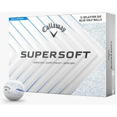 М'ячі для гольфу Callaway Supersoft Splatter 360, 2025 12 шт, біло-синій