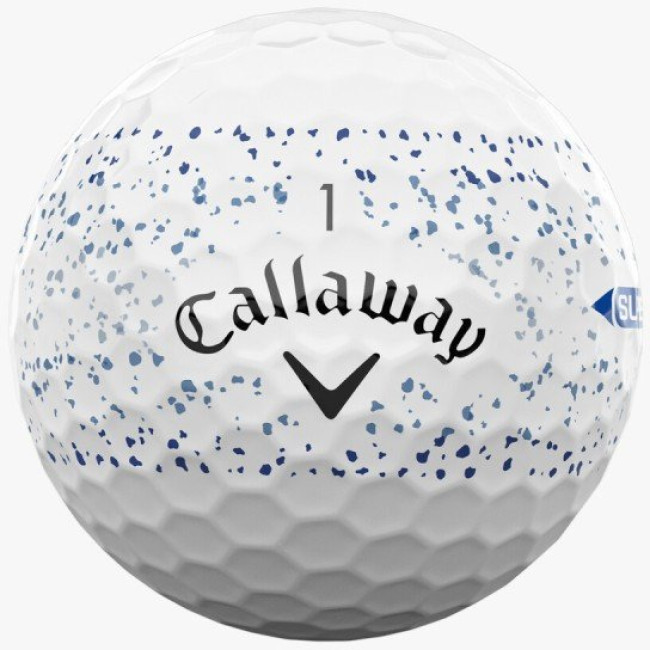Мячи для гольфа Callaway Supersoft Splatter 360, 2025 12 шт, бело-синий