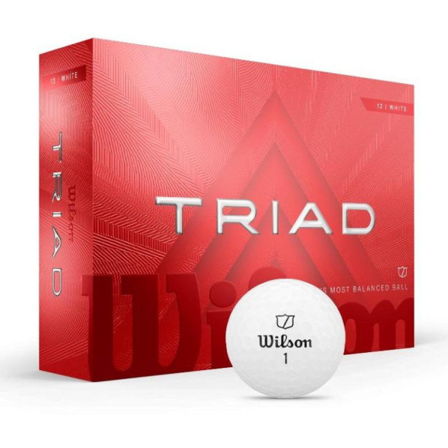 Мячи для гольфа Wilson TRIAD 12 шт, белые