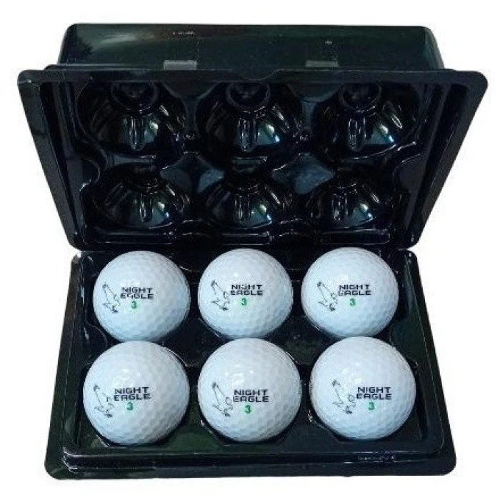 Мячи для гольфа Premier Glow Night Eagle Led 6шт, бело-зеленые