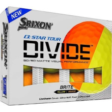 Мячи для гольфа Srixon Q-Star Tour Divide 12 шт, желто-оранжевые