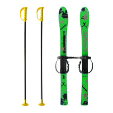 Лижі дитячі з палицями 90 см MARMAT Green