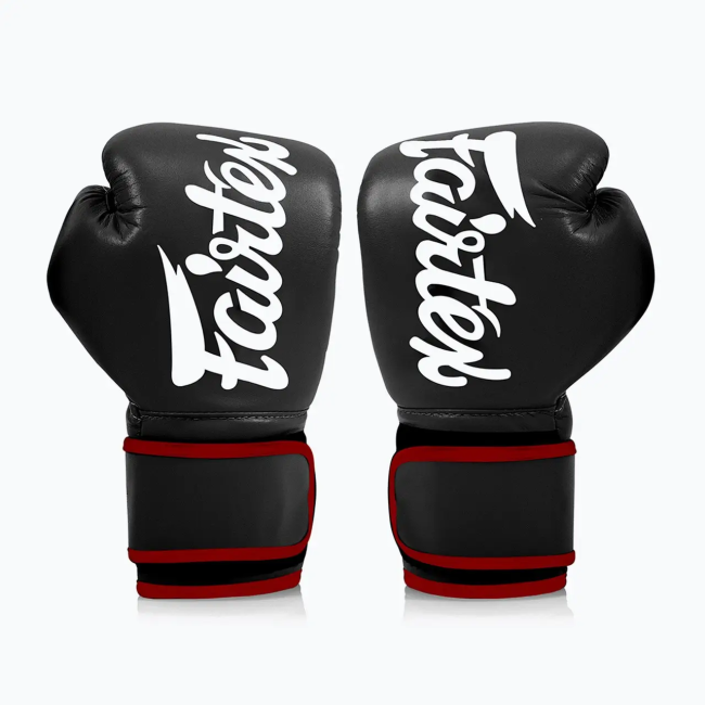 Перчатки боксерские с бинтами Fairtex BGV14 12 унций, черные