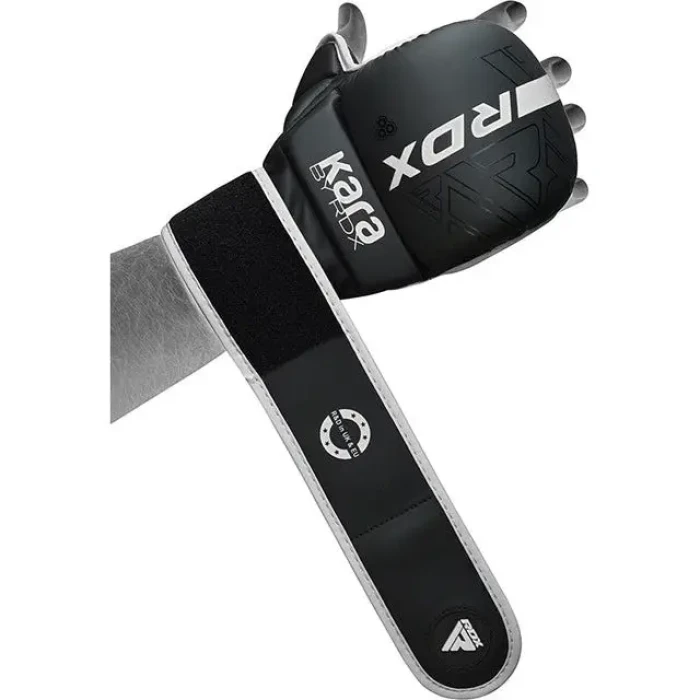 Перчатки греплинговые для ММА RDX F6 KARA Matte Plus размер L/XL, черно-белые