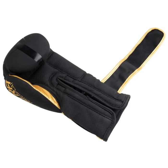 Рукавички боксерські PowerPlay 3024 Ultra Mat розмір 14 унцій, чорно-золотисті