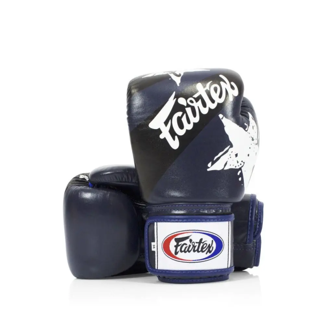 Перчатки боксерские Fairtex BGV1 Nation Print 14 унций, темно-синие