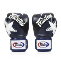 Рукавички боксерські з бинтами Fairtex BGV1 Nation Print 14 унцій, темно-сині