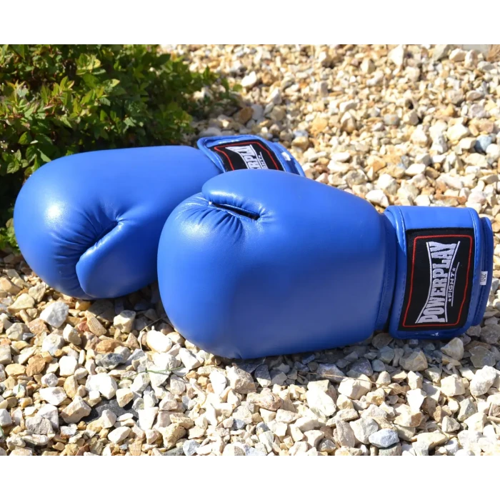 Перчатки боксерские PowerPlay 3004 Classic 12 унций, синие