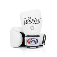 Перчатки боксерские с бинтами Fairtex BGV1 12 унций, белые