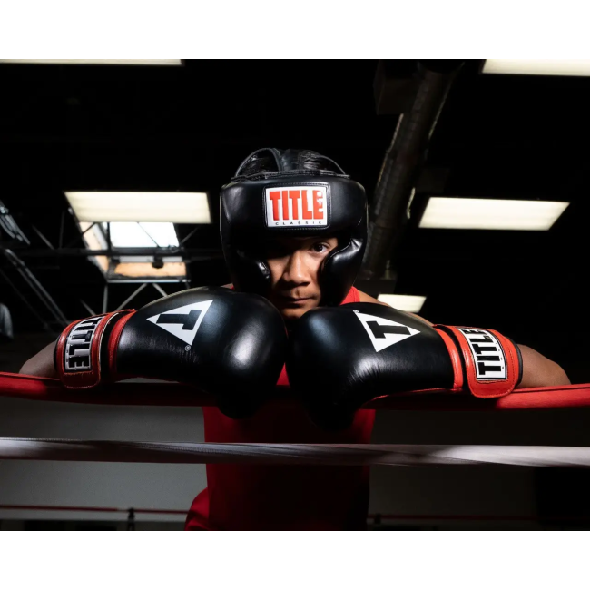 Шолом боксерський з капою TITLE Classic 2.0 розмір M, чорний