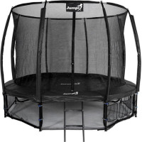 Батут Jumpi Maxy Comfort Plus с внутренней сеткой 12,5 футов 374 см черный