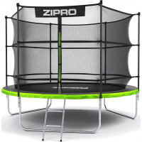 Батут Zipro Jump Pro с внутренней сеткой 10 футов 312 см черно-зеленый