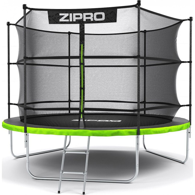 Батут Zipro Jump Pro с внутренней сеткой 10 футов 312 см черно-зеленый