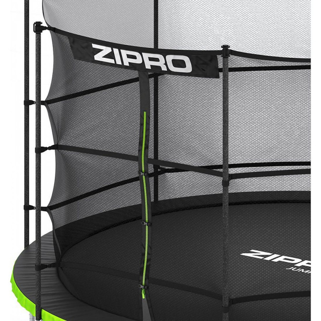 Батут Zipro Jump Pro с внутренней сеткой 10 футов 312 см черно-зеленый