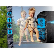 Батут THUNDER OUTSIDE PRO з зовнішньою сіткою 10 футів 305 см чорно-блакитний