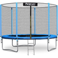 Батут Neo-Sport с наружной сеткой 8,5 футов 252 см голубой
