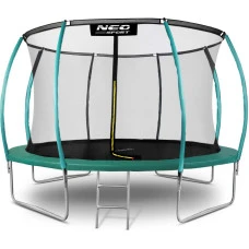 Батут Neo-Sport с внутренней сеткой 14,5 фута 435 см зеленый