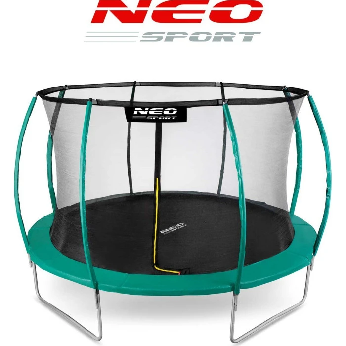 Батут Neo-Sport с внутренней сеткой 14,5 фута 435 см зеленый