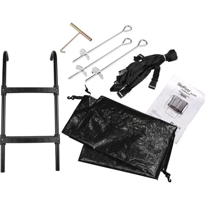 Батут SkyFlyer TR0034 з внутрішньою сіткою 10 футів 304 см чорний